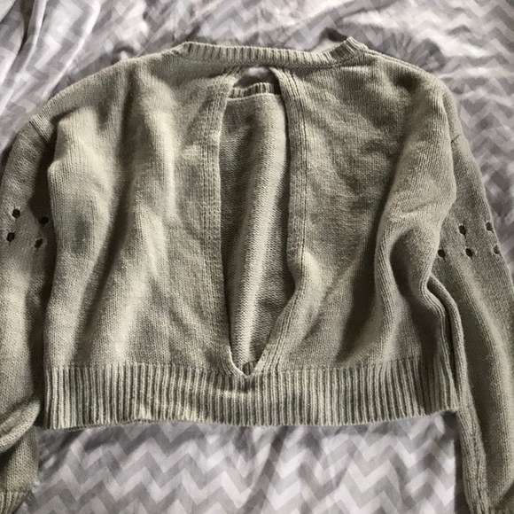 Super comfy open back grey sweater - Picture 2 of 4